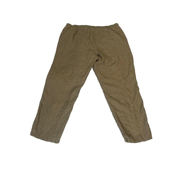 J. Jill Love Linen Olive GREEN Pull On Ankle Pants Women’s Elastic Waist Sz L - Picture 10 of 10